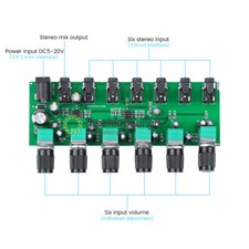 NUOVO 6 Vie Stereo Mixer