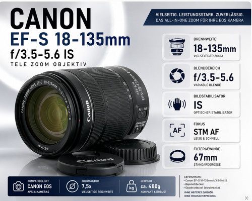 Canon 18 135 - •, 18-135