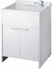 Lavatoio Lavapanni Resina Doppia Anta 60x50 Altezza 85 Cm Con Mobile In Pvc CR