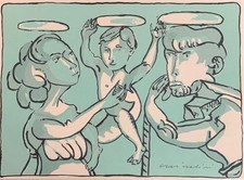 BRINDISI REMO (Roma, 1918 - Lido di Spina, 1996) SACRA FAMIGLIA serigrafia s. d.