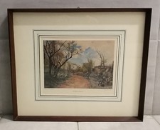 E. Roesler Franz: Quadro stampa Osterie di Testaccio - Roma Sparita