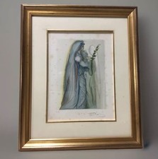 Salvador Dali grafica firma a mano il Paradiso Canto 32 divina commedia Dante