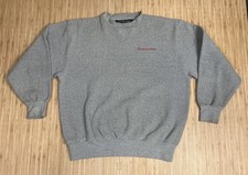 Felpa vintage Herman Miller dipendente manica lunga uomo GRANDE *MACCHIATA