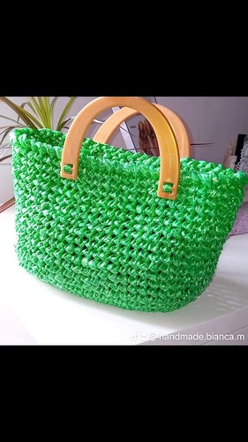 Borsa rafia lavorata mano - borsa,