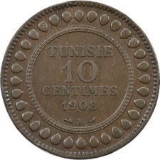 Tunisia - 10 Centimes - 1908 A