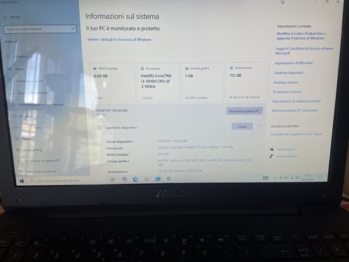 Notebook asus f554l intel - pc,