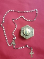Rosario con scatola in ottone