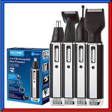 SET TAGLIACAPELLI + RASOIO REGOLA BARBA RICARICABILE ELETTRICO PROFESSIONALE KIT