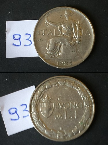Moneta regno lira - , 1924