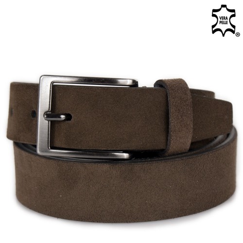 Cintura camoscio marrone cinta