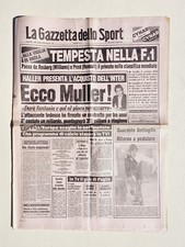 GAZZETTA DELLO SPORT 21 APRILE 1982 HANSI MULLER INTER - GIOVANNI BATTAGLIN