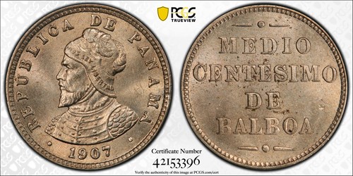 1907 panama centesimo pcgs - centesimo,