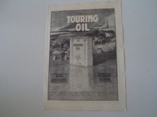 advertising Pubblicità 1922 OLIO TOURING OIL - EMILIO FOLTZER GENOVA