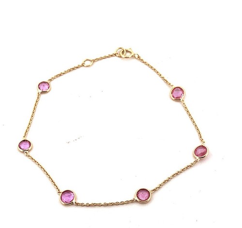 Bracciale zaffiro rosa - zaffiro,