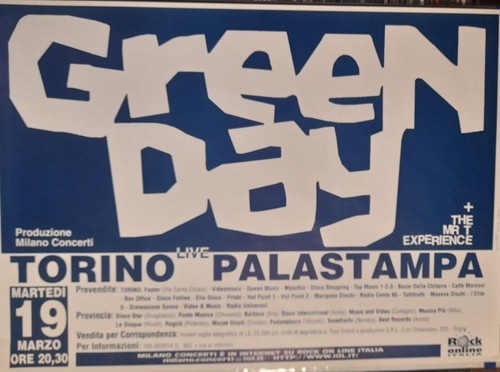 Green day torino palastampa - green,