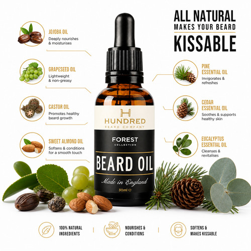 Olio barba per crescita - olio,