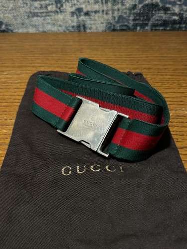 Gucci web stripe belt