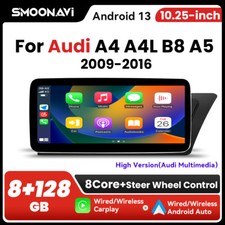 Autoradio per Audi A4 A5 2009-2016 Android 14 128GB Carplay GPS SAT DAB+ SWC