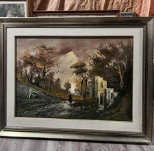 Dipinto su Tela con bellissima cornice In legno 88,5x69x4,5