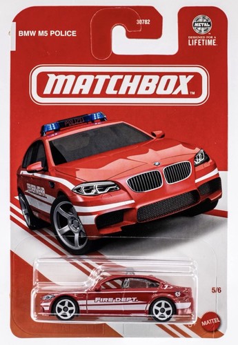 Matchbox bmw police red - bmw,