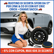 🚗 Ruotino di Scorta 17 Pollici Lynk & Co 01 Cric 🔧 Chiave 🛠️ Sacca Dot 2025