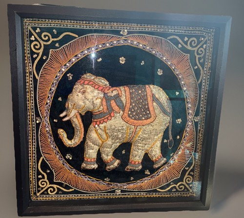 Arazzo elefante con - , cornice