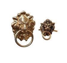 *HH* Lotto Decorazione Fregio Faccia Orecchino Leone Spilla Ciondolo Lion  