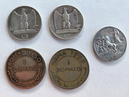 Lotto monete argento 5 - lotto,