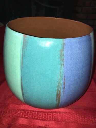 Grande vaso ciotola dipinto - , a