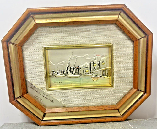 Framed engraved landscape - engraved,
