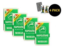 4confezioni 40 CARTE DA GIOCO NAPOLETANE MODIANO REGIONALI FAMILY SCOPA BRISCOLA