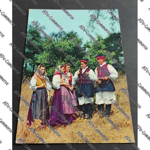 Cartolina costumi sardi - costumi,