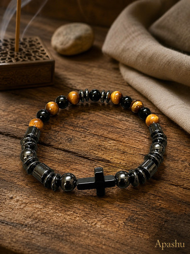 Bracciale uomo onice - uomo, nera