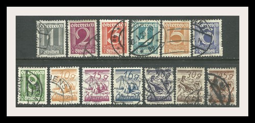 Austria 1925 serie parziale - parziale, di