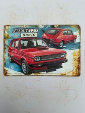 Insegna Fiat 127, 20x30 cm