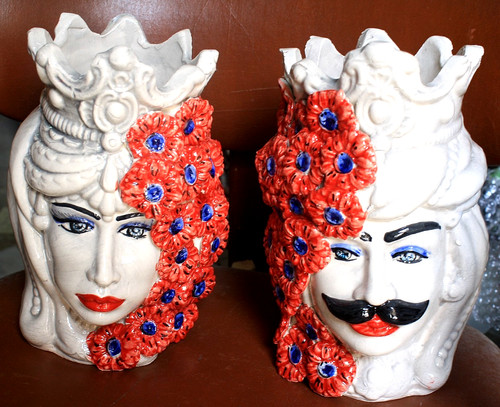 Testa moro ceramica di - testa, in