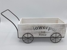 Portafiori carretto in ferro e