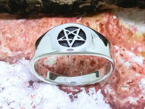 Anello pentagramma semplice - anello, in