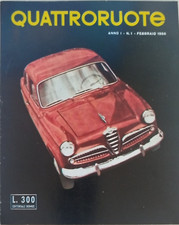 QUATTRORUOTE NUMERO 1 1956 RARA RISTAMPA DOMUS EDITORE 1978