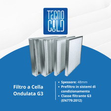 FILTRO PER ARIA A CELLA ONDULATA G3 PER CONDIZIONATORE CON SPESSORE DA 48mm