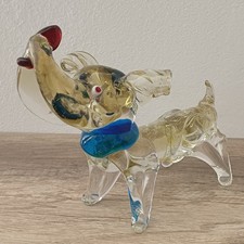 SCULTURA CANE BASSOTTO VETRO MURANO