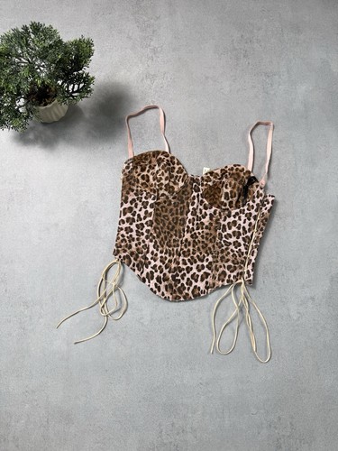 Top corsetto donna leopardato