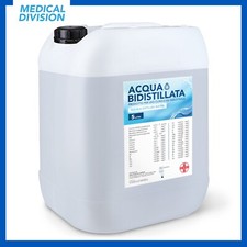 Acqua Bidistillata per uso clinico ed industriale tanica 5 litri - autoclave