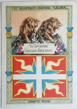 CARTOLINA 157 REGGIMENTO FANTERIA LIGURIA REGIO ESERCITO MILITARE REGNO M2