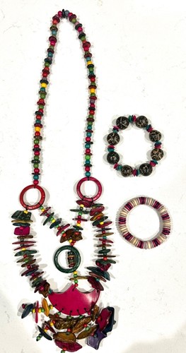Collana mela perline colorate - perline,