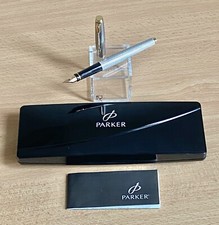 PARKER 75 SET Fountain Pen-STERLING SILVER VERMEIL-CISELE'-GOLD NIB “585-14ct.