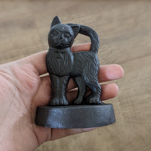 Fermaporta gatto ghisa metallo