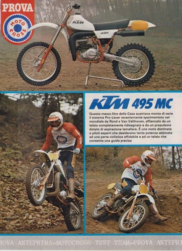 Advertising test moto - ktm, 495