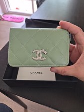 Chanel quilted zip around card - chanel,
