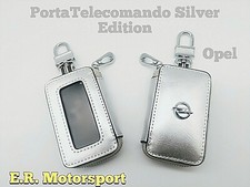 PortaTelecomando in Ecopelle SILVER Series Logo Metallico OPEL